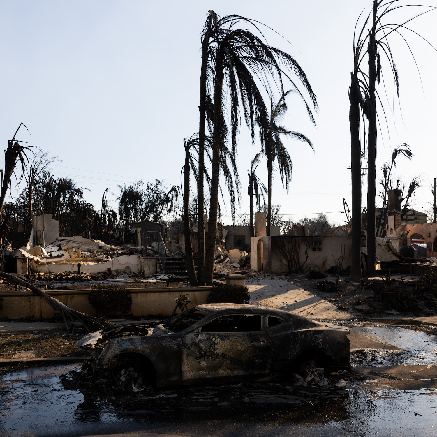 “Nothing there but the chimney.” L.A. evacuees return to rubble.