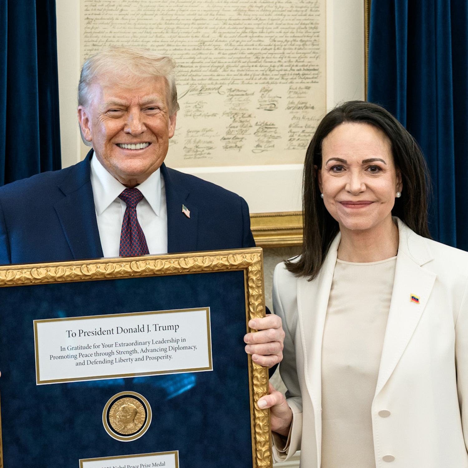 Machado gave Trump her Nobel medal. He still won’t support her.
